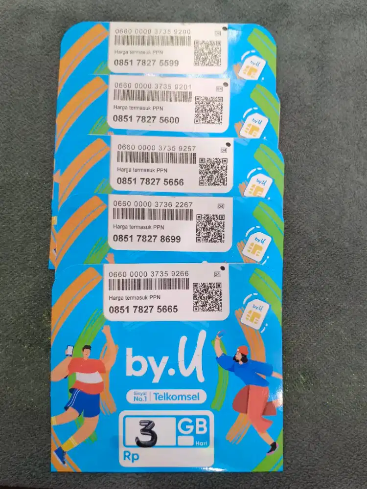 Jual Kartu Perdana Baru By-U dpt kuota 3gb sebulan(baca deskripsi)