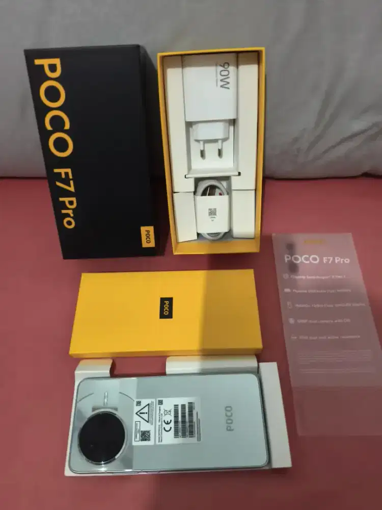 Handphone Poco F7 Pro Silver Umur satu hari