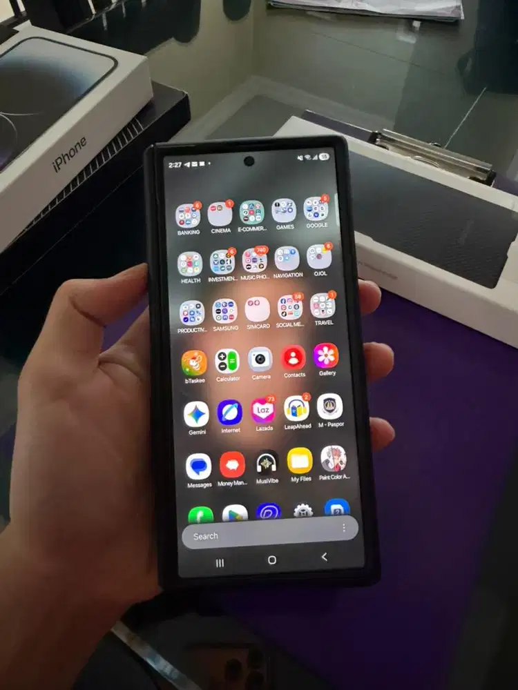 Jual Samsung Z Fold 7 Silver 512gb (Garansi Resmi masih 7 Bulan)