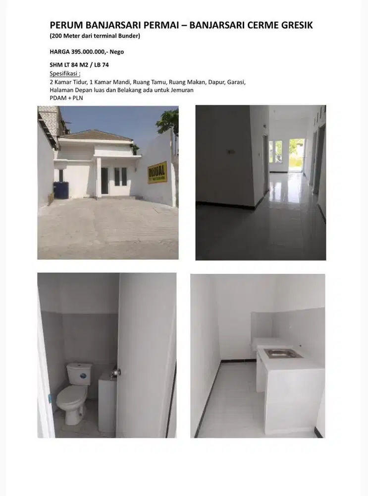 Rumah baru jual murah