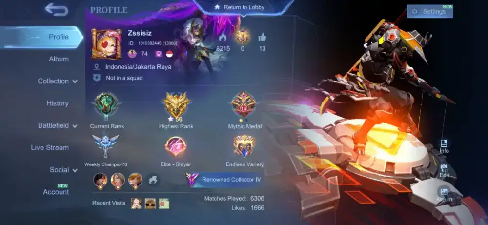 Mobile legend collector yss