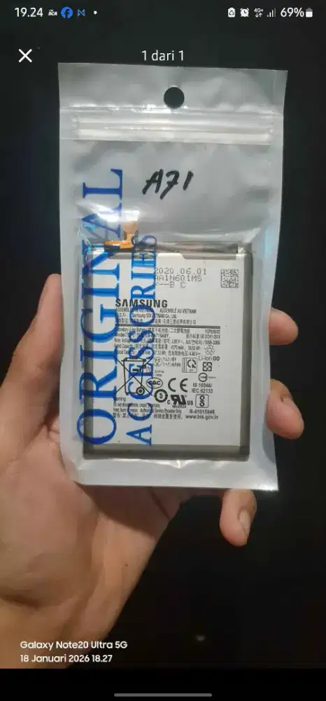 Baterai Samsung Galaxy A71 Original
