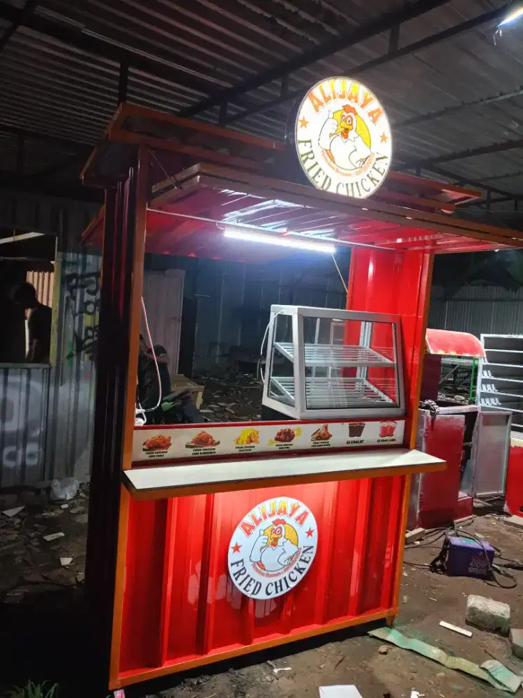 Rombong gerobak booth