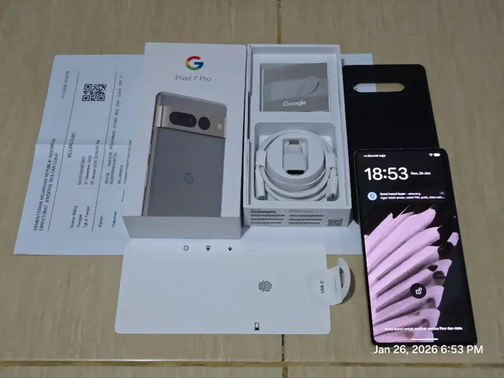 Google Pixel 7 Pro 128Gb Hazel fullset like new beacukai garansi on