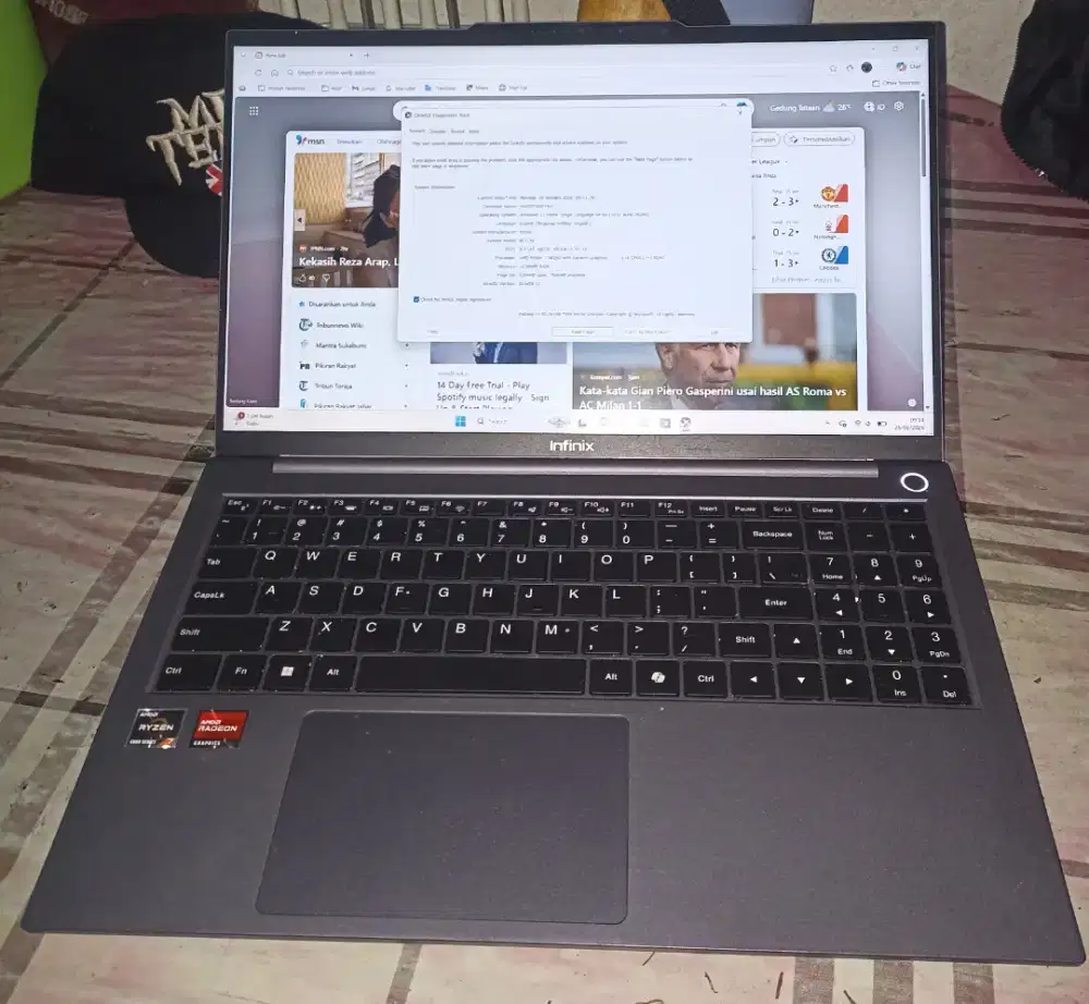 Infinix Xbook B15 Gress, Pemakaian kurang lebih 4 bulan pemakaian