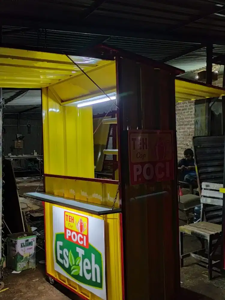 Rombong kontainer gerobak kontainer booth kontainer umkm