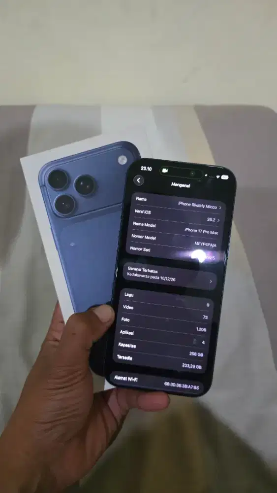 Dijual Iphone 17 Promax 256gb Ibox