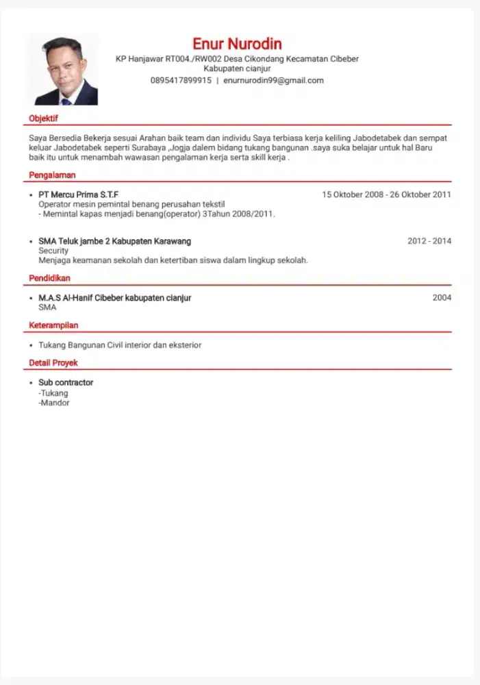 Butuh kerjaan yg pasti