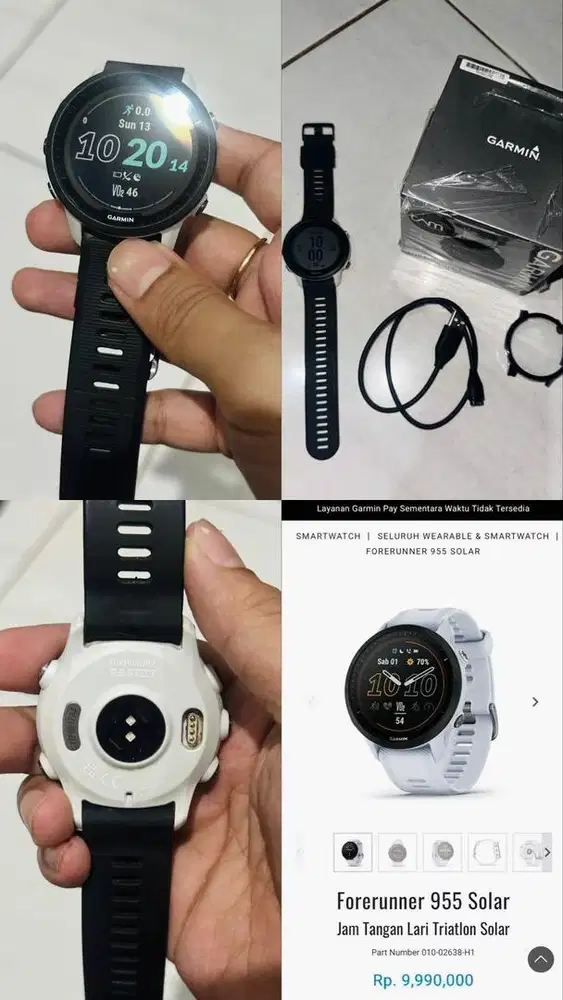 Jam Garmin 955 Solar White