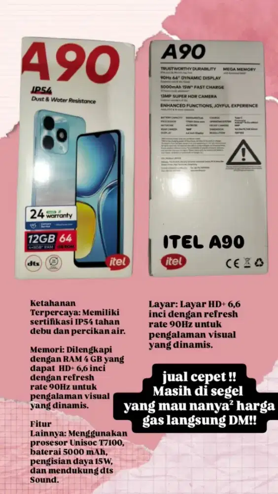 Dijual HP ITEL A90