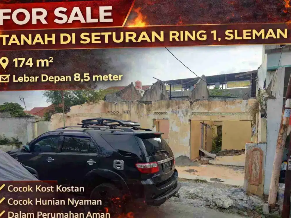 Jual Tanah Seturan Ring 1 Sleman 174 m² SHM Pekarangan Cocok Kost
