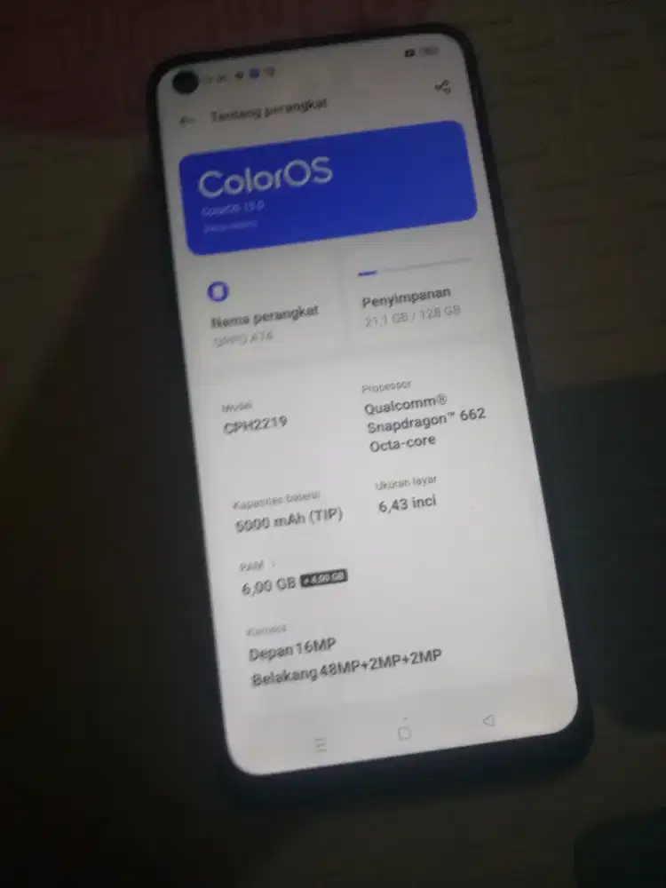Oppo a74 6+6/128 mulus ori resmi