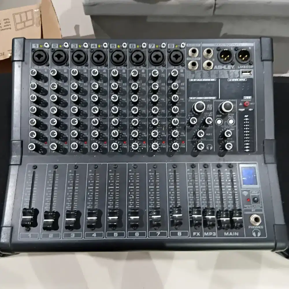 Mixer amp ashley 8 channel & speaker karaoke