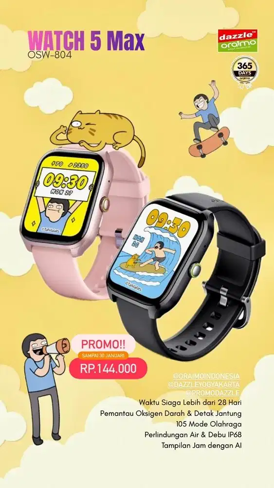 Smartwatch Oraimo x tahi lalats OSW-804