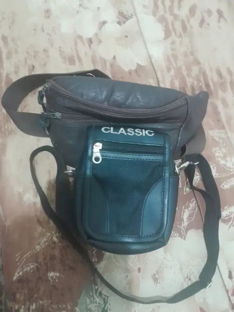 Di jual tas selempang kulit dan kalep tebal minat wa