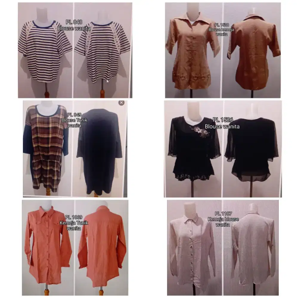 Baju atasan wanita Dan celana panjang Bekas PAKET A