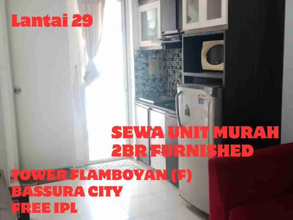 SEWA MURAH 2BR FURNISHED TOWER F APARTEMEN BASSURA CITY