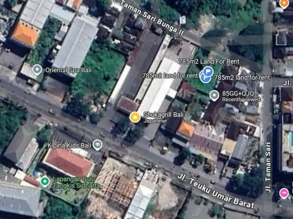 Tanah di Teuku Umar Kerobokan Kelod Bali, belakang Shukagrill