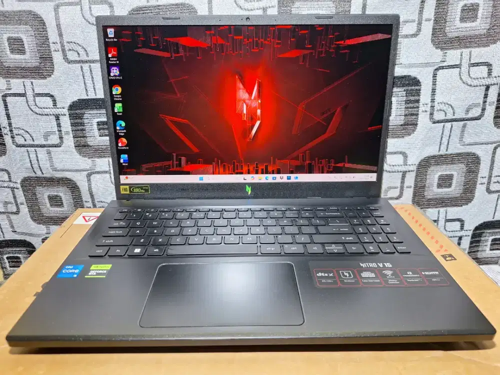 Laptop Acer Nitro V15 Core i5 gen 13 layar 180hz 3ms VGA RTX fullset
