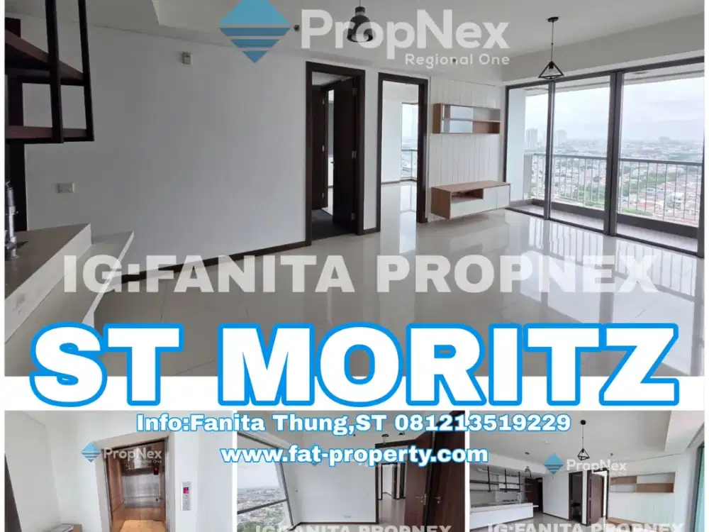 MURAH!Dijual Apt ST MORITZ Twr New Royal 84m2(2Br+1),privatelift,lt 30an