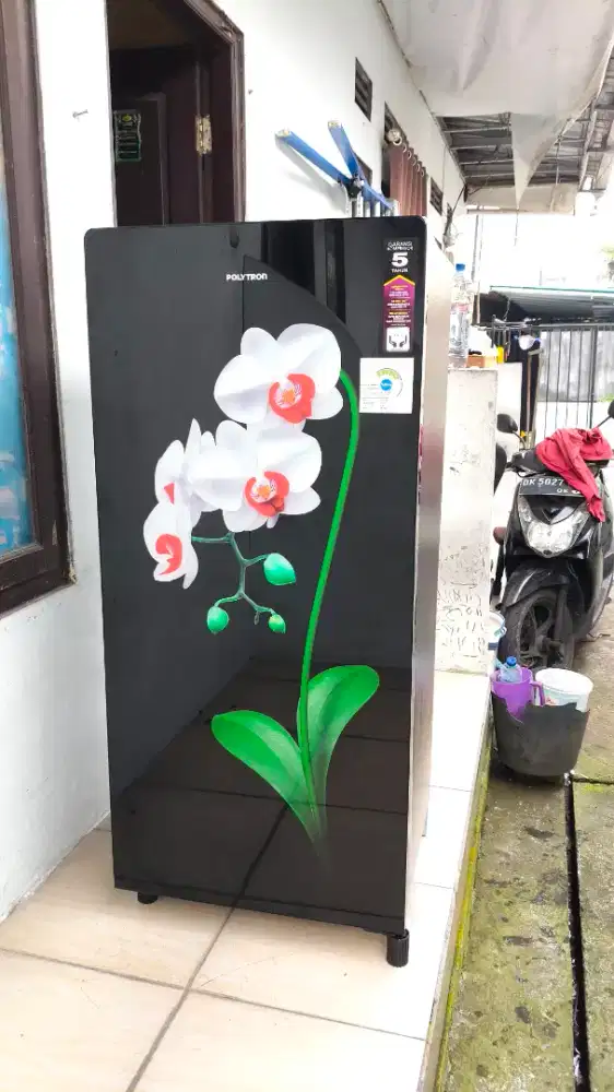 Kulkas Polytron tempered glas