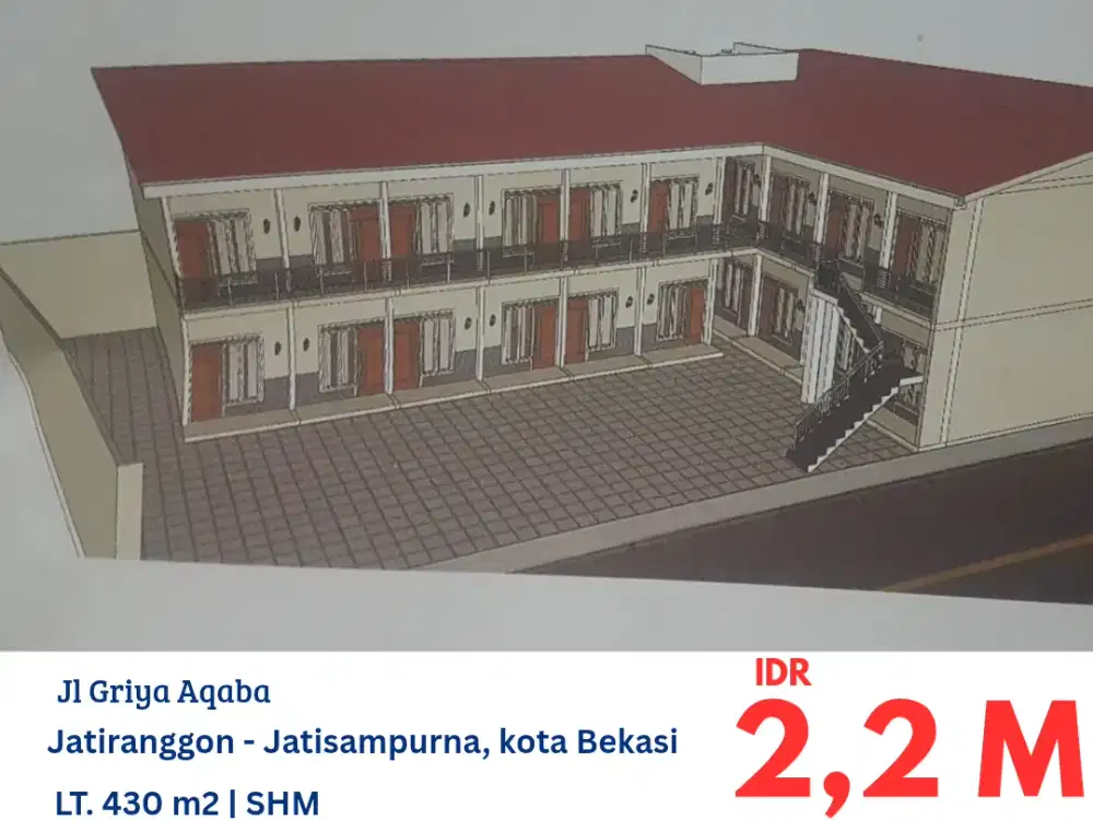 HFN0344 rumah kontrakan 2 lantai tinggal finishing di daerah Jatiranggon, Jatisampurna, Kota Bekasi, Jawa Barat
