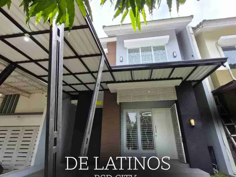 Rumah cantik siap huni full renov gratis kitchen set modern,bisa KPR cuma 5 menit ke tol BSD & St Rawa Buntu di Delatinos BSD