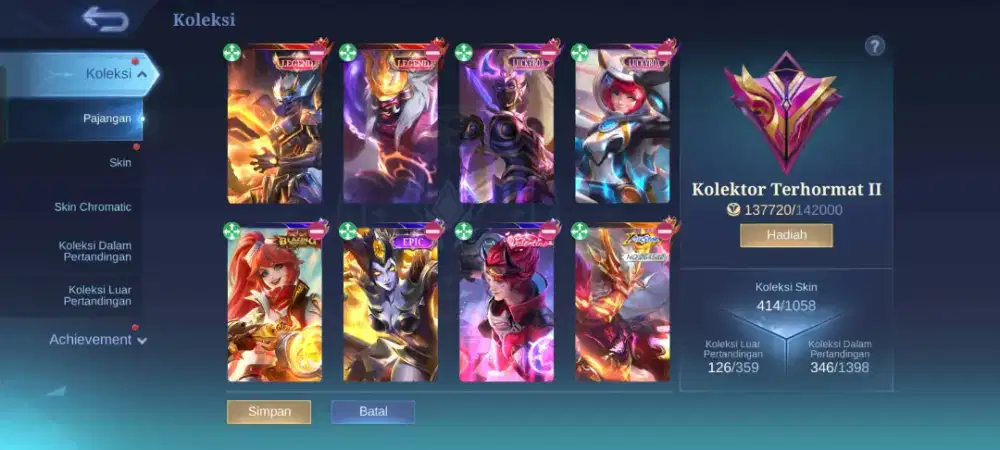 Akun ML Murah Otw 3 Skin LEGEND