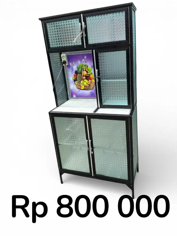 Rak piring kaca almunium free ongkir cod