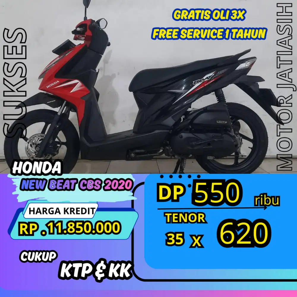 DP MURAH HONDA NEW BEAT CBS 2020 DP 550 RIBU BISA CASH/KREDIT