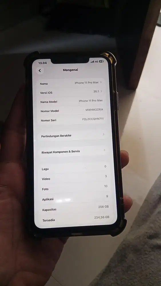Dijual Iphone 11 Pro Max Inter 256 all operator minus baca deskripsi.