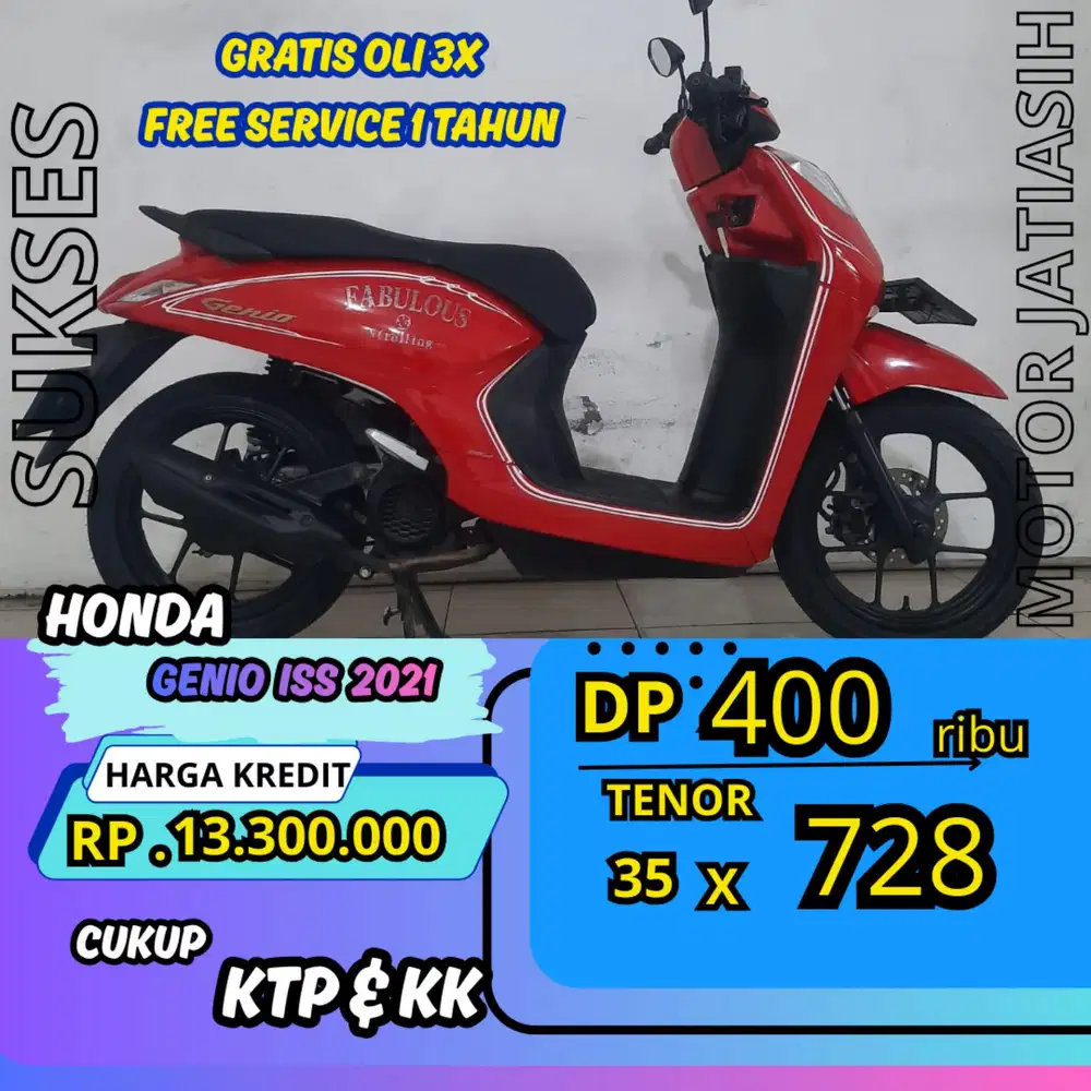 DP MURAH HONDA GENIO ISS 2021 DP 400 RIBU BISA CASH/KREDIT