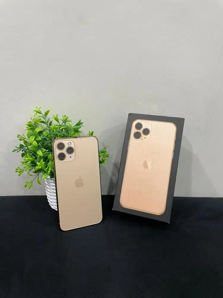 IPhone 11 Pro 256GB Gold mulus Fullset BH 84% Sinyal Permanent