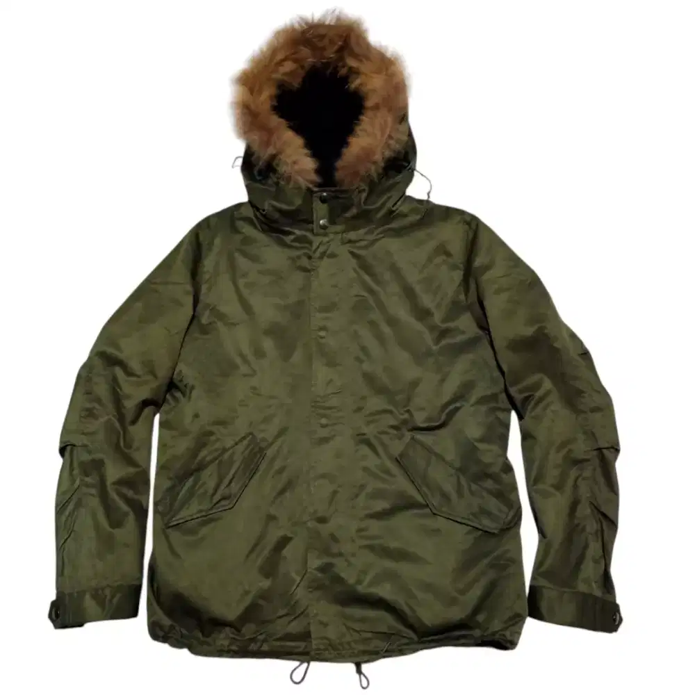 ESSENTIAL GARMENT By MEN'S BIGI Canvas Hoodie Military Style Jacket