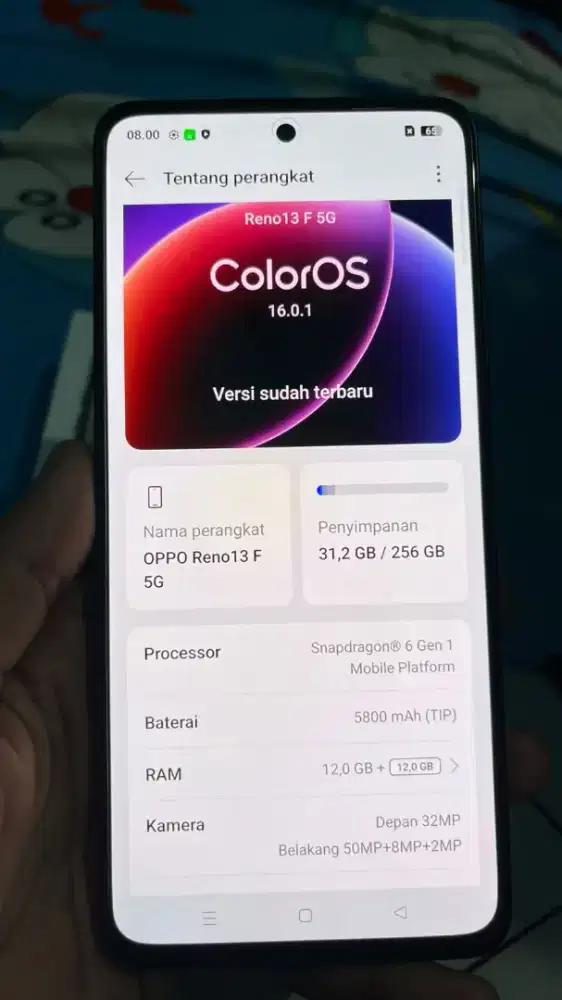 Oppo Reno 13F 5g Ram 12/256gb Kondisi second like unit only / Batangan