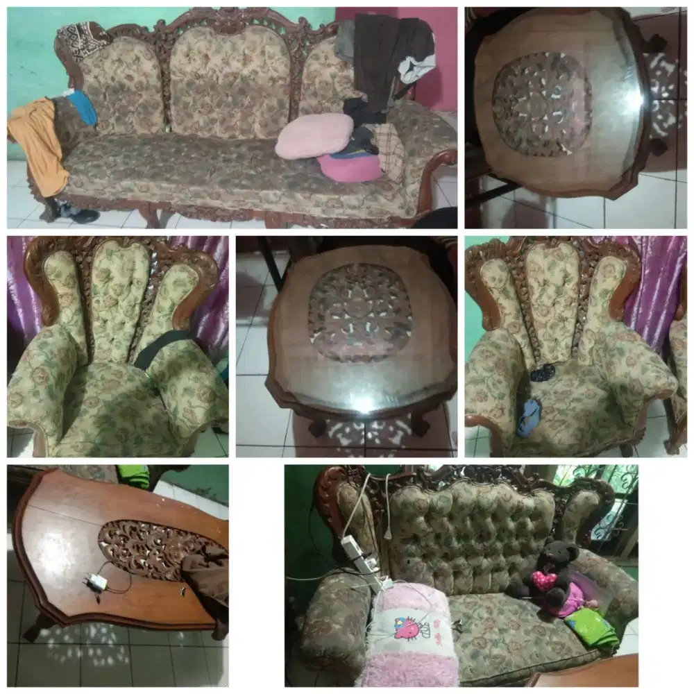 Kursi sofa jati