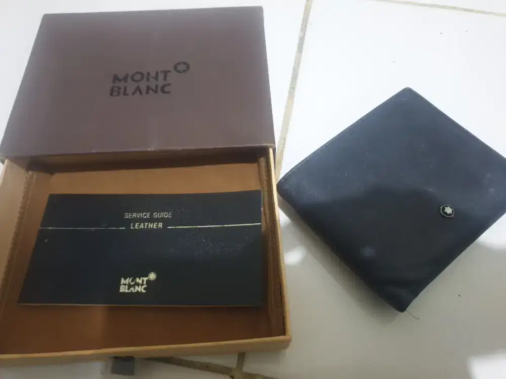 Dompet wallet montblanc original leather fullset