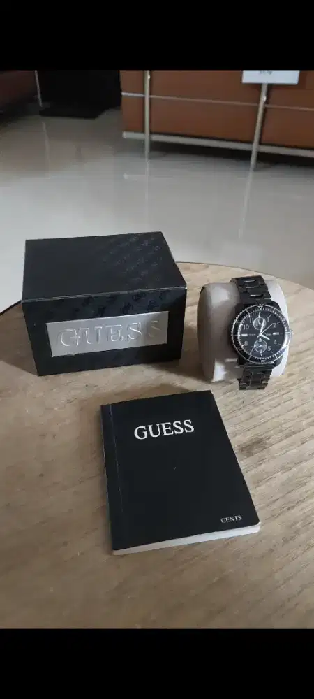 GUESS STEEL CHRONOGRAPH lengkap dg Box