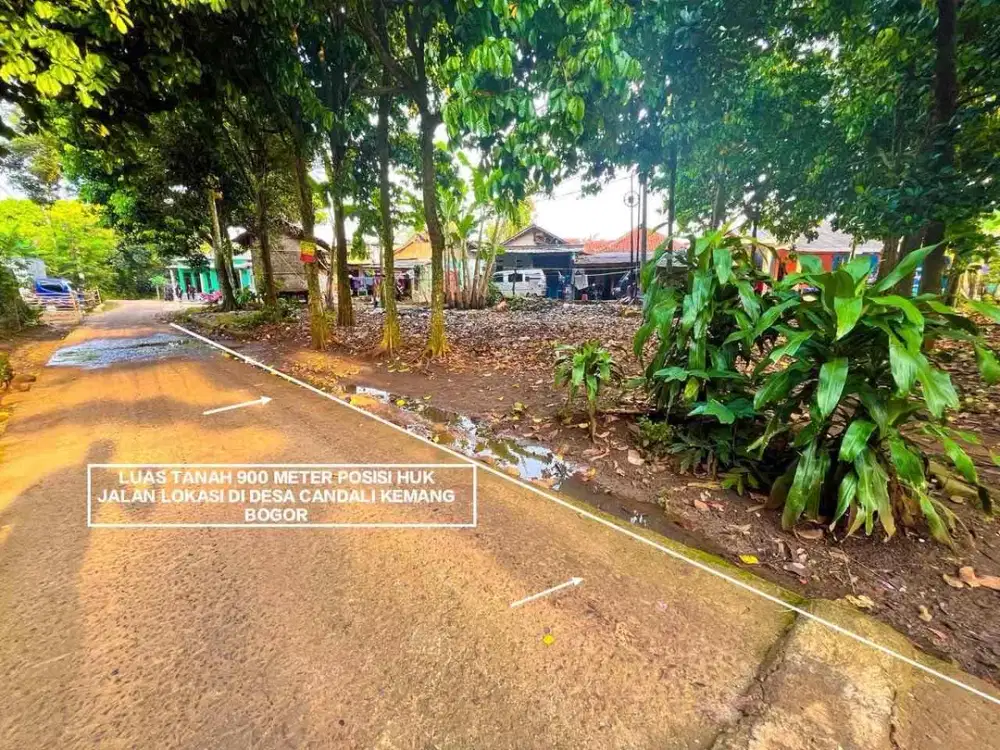 TANAH MURAH POSISI HUK JALAN DI DESA CANDALI KEMANG BOGOR