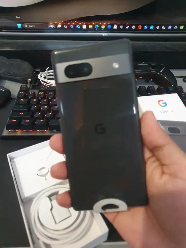 Google Pixel 7a 128gb balck charcoal like new imei bea cukai aman