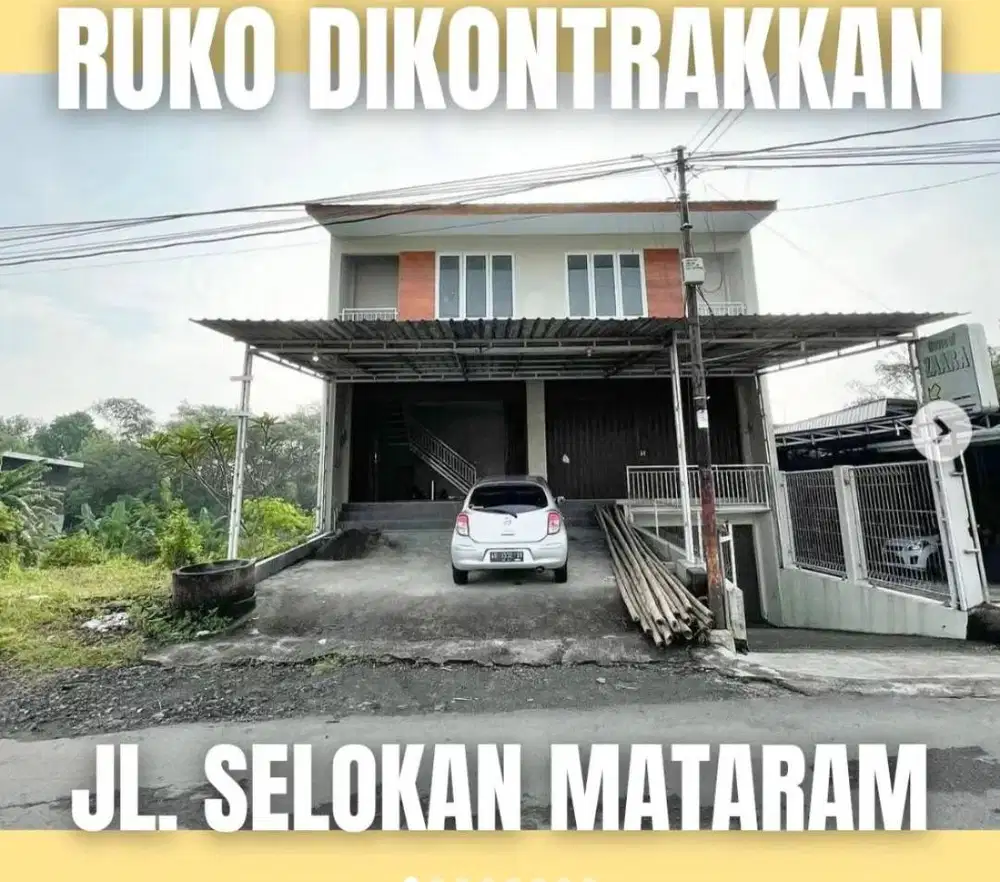 RUKO 2 Lantai JOGJA DISEWA / DIKONTRAKAN TAHUNAN unit KANAN