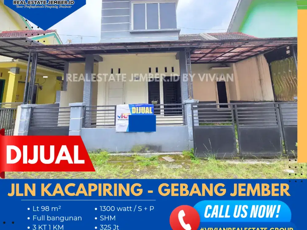 RUMAH DI JLN KACAPIRING GEBANG JEMBER
