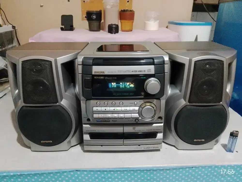 AIWA Compo Super T-Bass 1000w pmpo Mulus Box.Tdk Keropos Suara Mantap