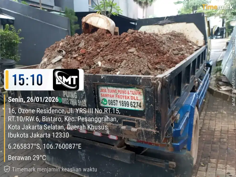 Jasa buang puing dan tanah