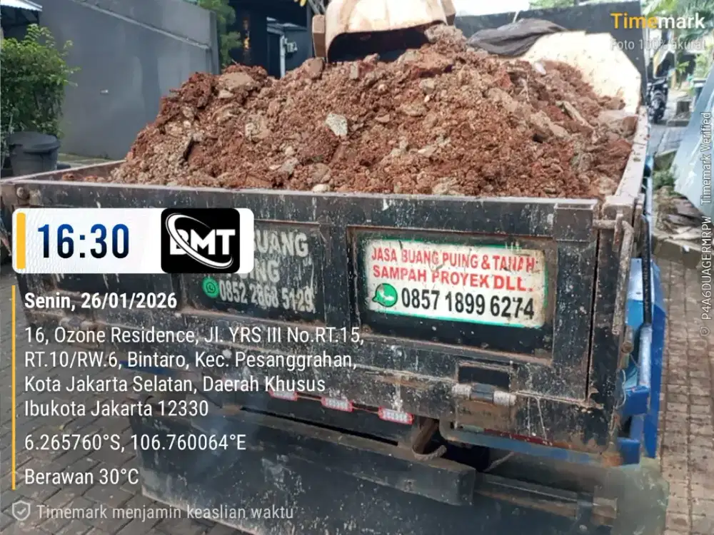 Jasa buang puing dan pengurugan