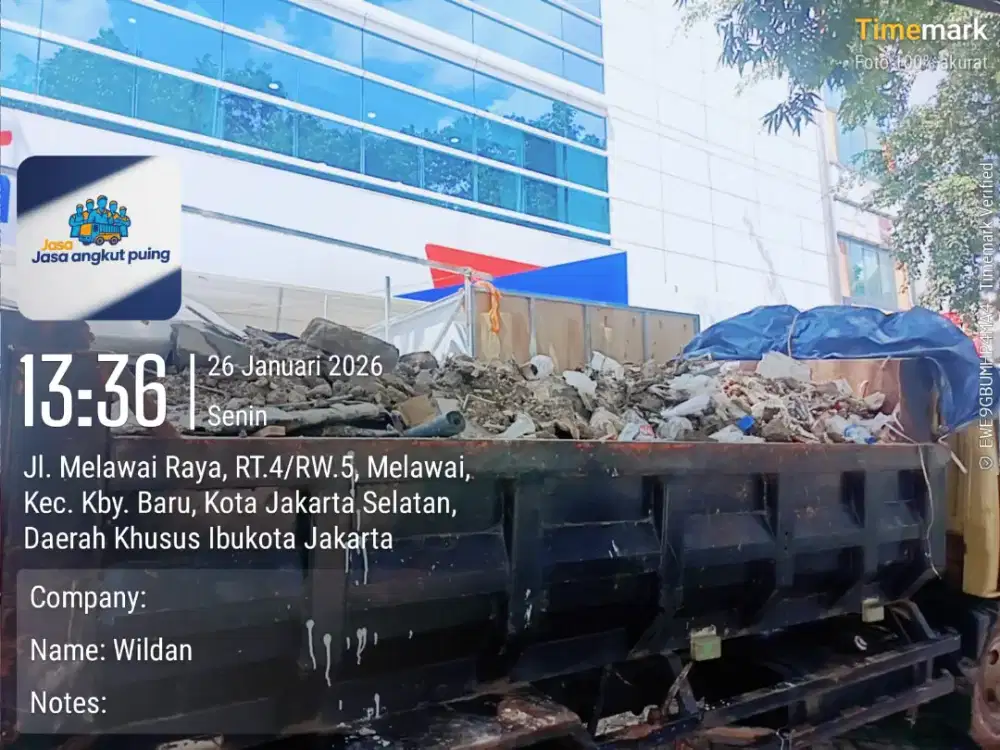 Jasa buang puing dan tanah