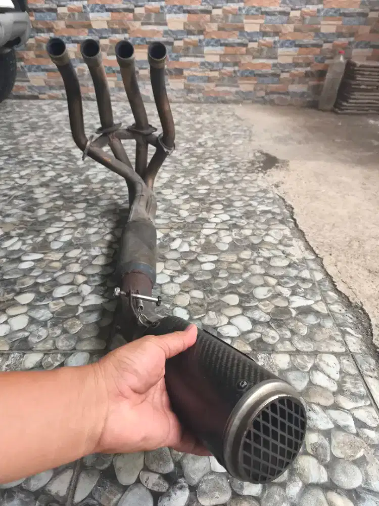 Knalpot racing zx25r underbelly