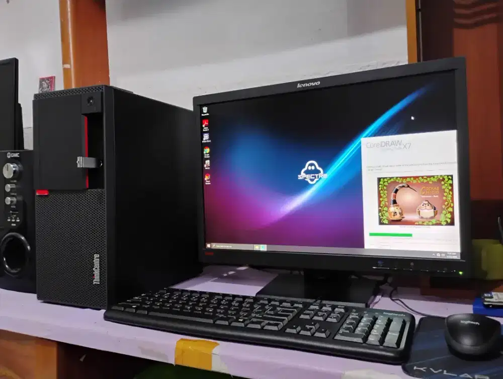 Pc gaming editing lenovo / intel i5 gen 7 + nvidia + ram 8gb + lcd 22