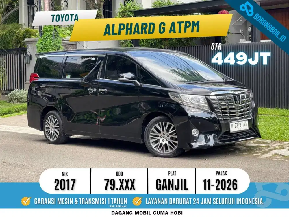 Toyota Alphard G ATPM 2017 Hitam