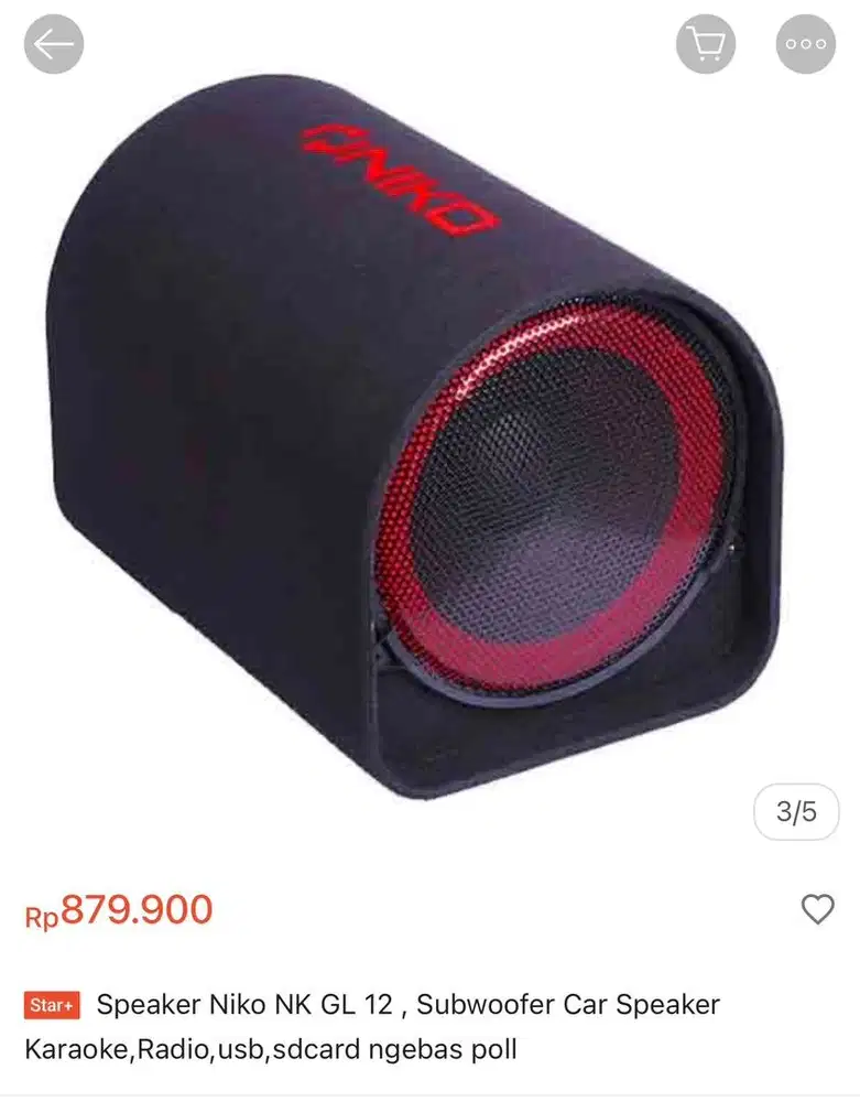 Speaker niko full bas adem